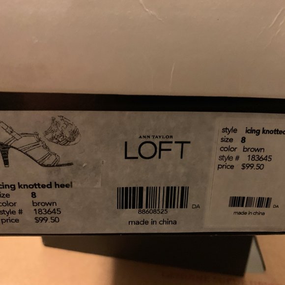 (NEW) Ann Taylor loft black leather knotted strap heels - Size 6.5- 7 - Picture 10 of 10